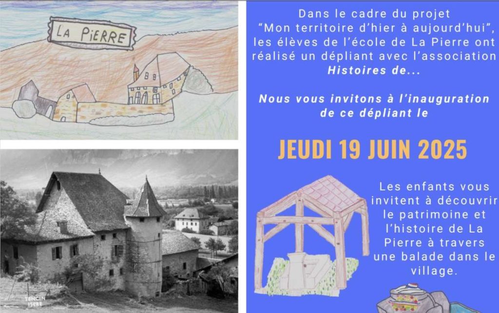 Invitation à la découverte du patrimoine de La Pierre par les élèves de l'école