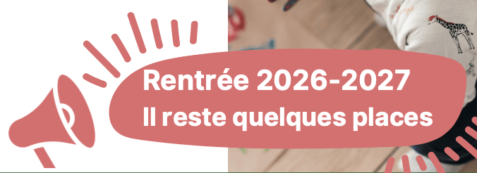 Bandeau annonçant la rentrée scolaire 2026-2027, il reste quelques places