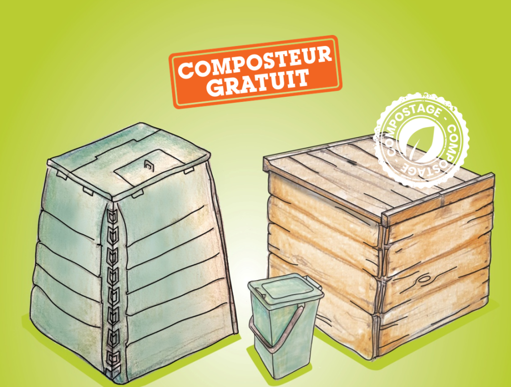Illustration composteur gratuit, campagne Le Grésivaudan automne 2026